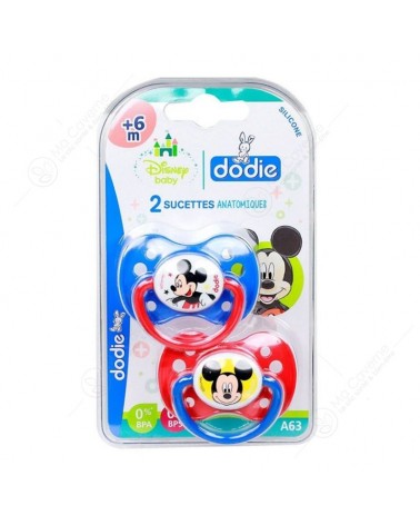 DODIE 2 Sucettes Anatomique 6 + M Disney-1