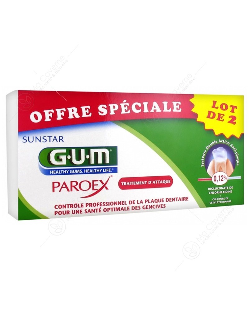 GUM Dentifrice Duo Paroex 75mlx2-1