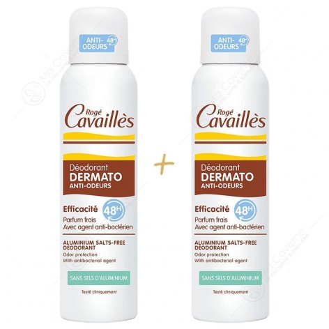 ROGE CAVAILLES Déo Dermato Anti-Odeur 48H Spray 150ml Lot de 2-1