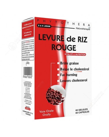 VITAL Phytothera Levure de Riz Rouge Bt60 Gél.-1