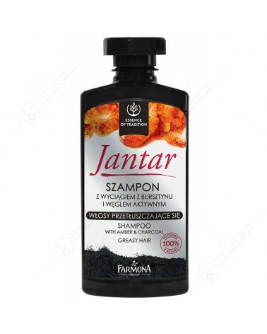 FARMONA Jantar Shampoing à L'Ambre et Charbon Cheveux Gras 330ml-1