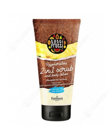 FARMONA Tutti Frutti Pineapple et Coconut 2 En1 Scrub et Body Lotion 210g-1