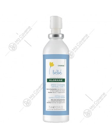 KLORANE Bébé Eryteal Spray Réparateur Pour le Change 75ml-1