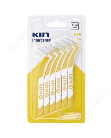 KIN Brossette interdentaire Mini (1,1 mm - ISO 3) Bt5 (Jaune)-1