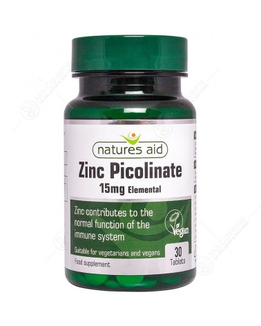 NATURES AID ZINC Picolinate 15mg Bt30 Cp-1