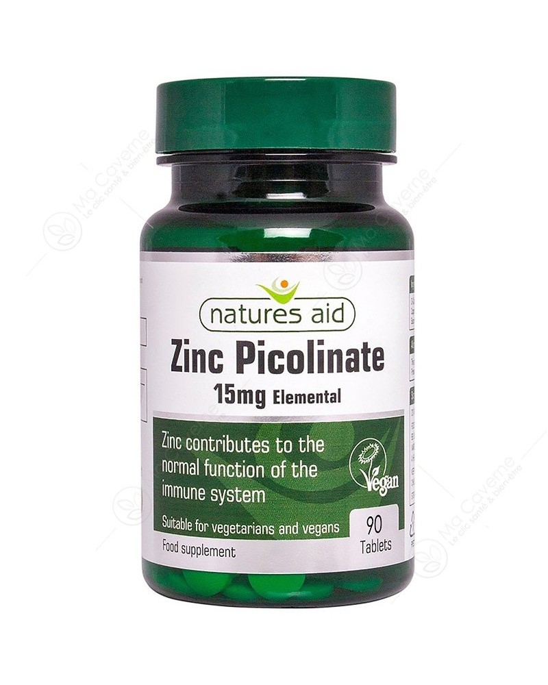 NATURES AID ZINC Picolinate 15mg Bt90 Cp-1