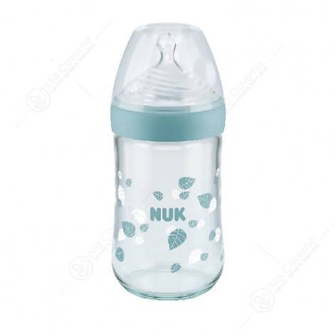 NUK Biberon Verre Nature Sense 240ml 'M' 0-6 M 10212053-2