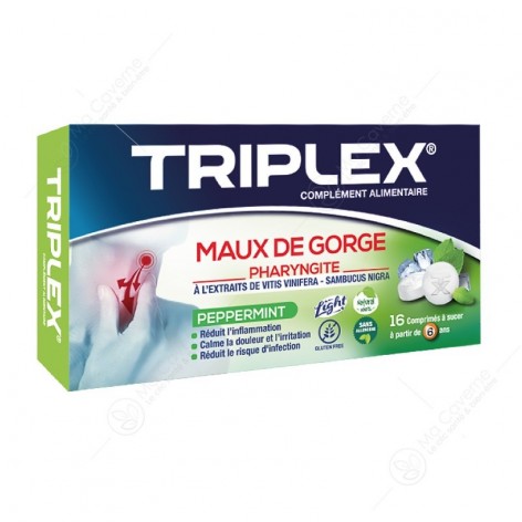 L'ENVOL PHARMA TRIPLEX Maux de Gorge Menthe Bt16-1