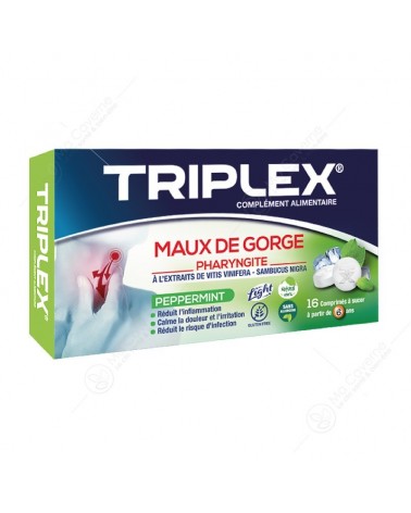 L'ENVOL PHARMA TRIPLEX Maux de Gorge Menthe Bt16-1