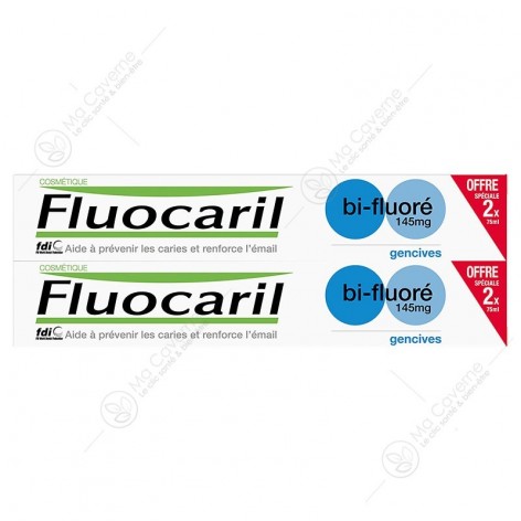 FLUOCARIL Dentifrice GENCIVES Bi-Fluoré  145mg 2 X 75ml-2