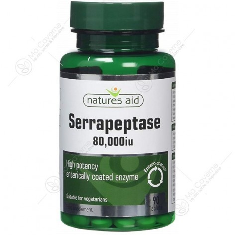 NATURES AID Serrapeptase 80000IU Bt90 Cp-1