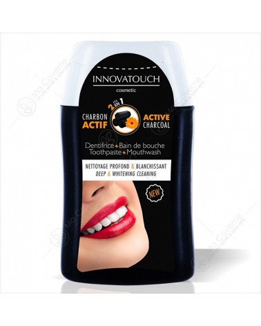 INNOVATOUCH Dentifrice Bain de bouche 2 en 1 au Charbon 100ml-1