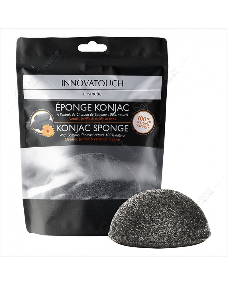 INNOVATOUCH Eponge Konjac à l'extrait de Charbon de Bambou-1