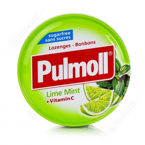 Pulmoll Lime Menthe Vitamine C sans Sucre 45g