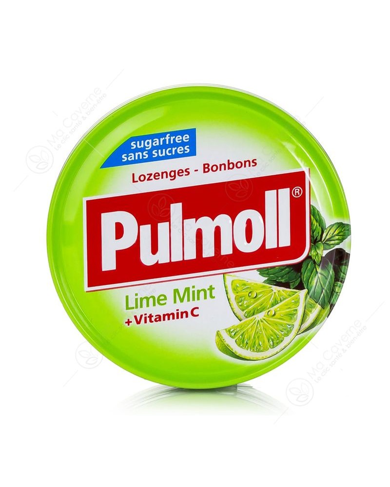 Pulmoll Lime Menthe Vitamine C sans Sucre 45g