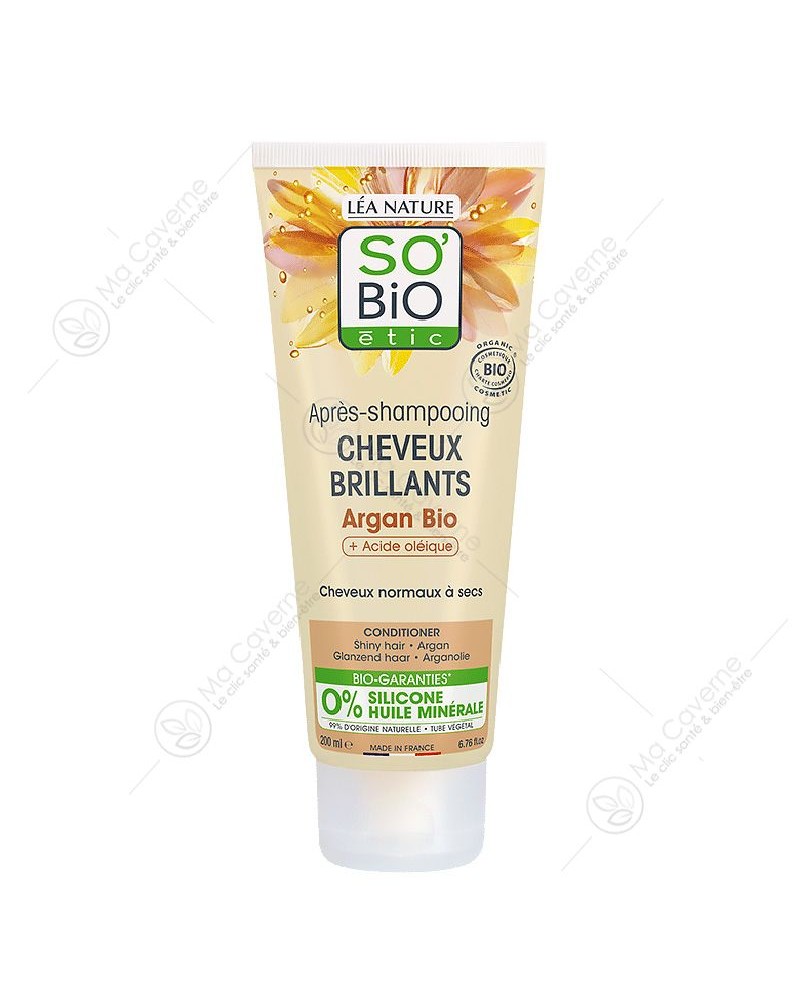 SO'BiO Après-Shampoing Cheveux Brillants Argan 200ml