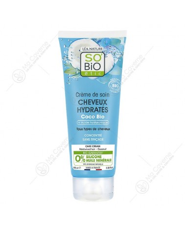 SO'BiO Crème de Soins Cheveux Hydratés Coco Bio 100ml