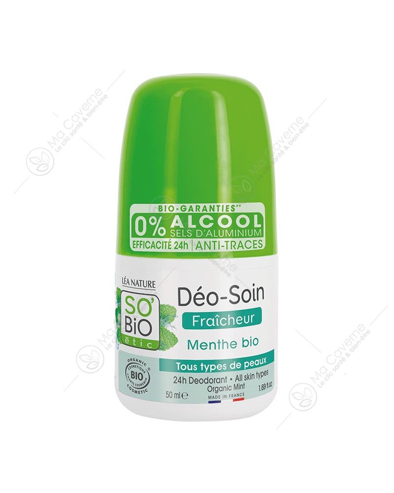 SO'BiO Déo-Soin Fraîcheur Menthe Bio 50ml