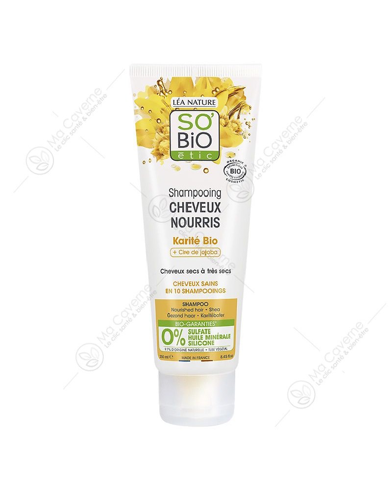 SO'BiO Shampoing Cheveux Nourris Karité 250ml