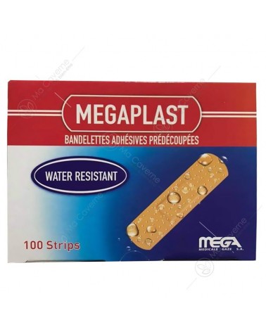 MEGAPLAST Bandelettes Adhésives Prédécoupées 100 Strips